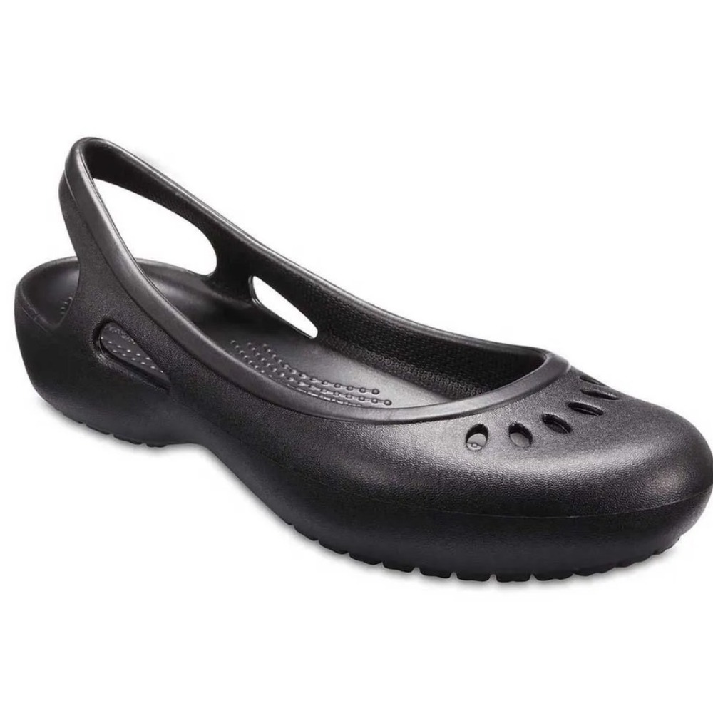 Crocs Kadee Slingback Black Ballet Flats Sandals Women's Size 9